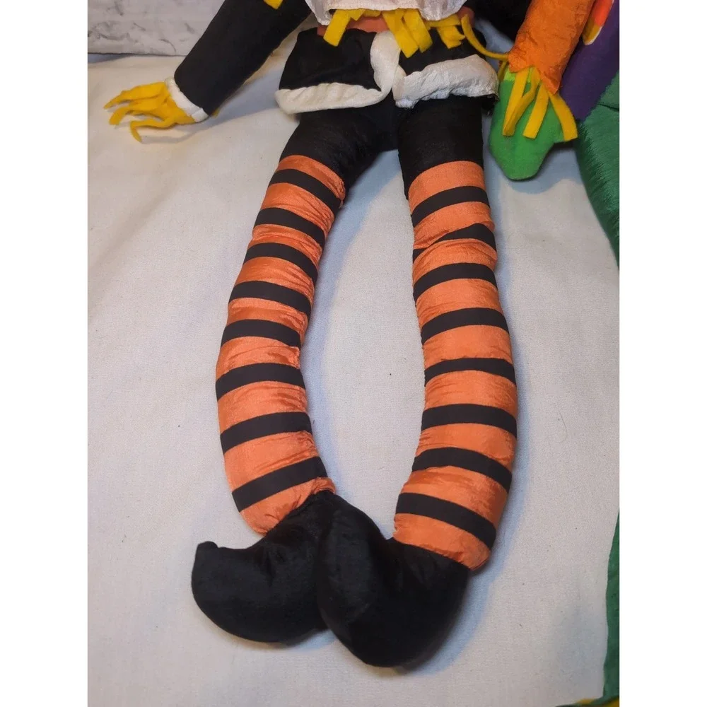2x Vintage 90s International Silver Co. Halloween Plush Nylon Scarecrows + More